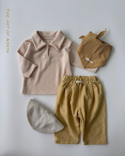 Mulmul Collar T-Shirts [Black/M(1-2yr)]