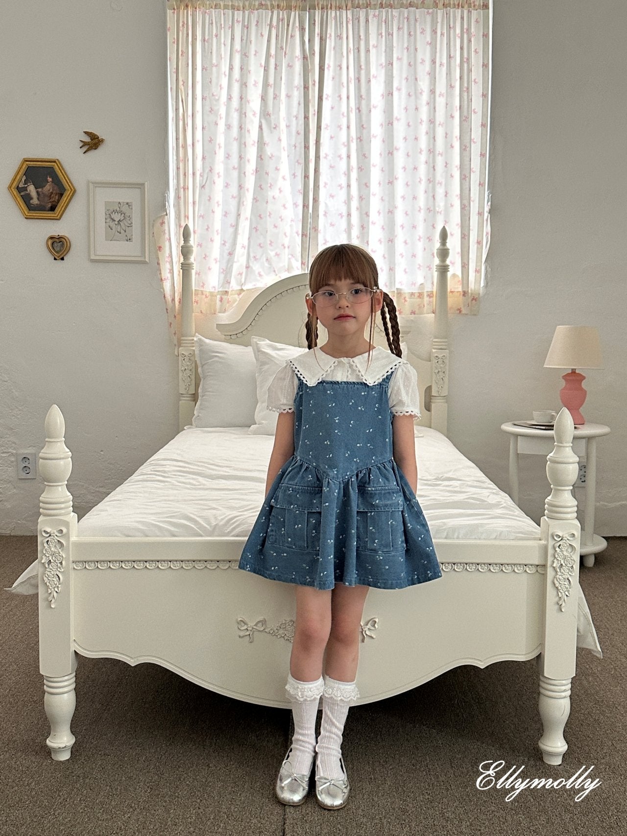 [PRE-ORDER] Denim Floral Big Pocket Dress