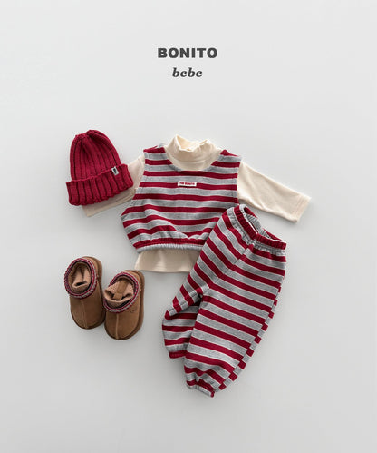 [PRE-ORDER] Baby Stripe Vest Bottom Set