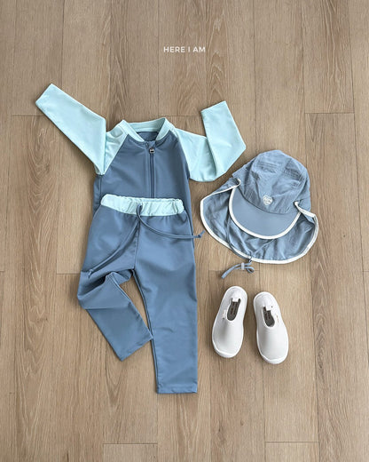 [PRE-ORDER] Bunny Rash Guard Zip-Up Bottom Set