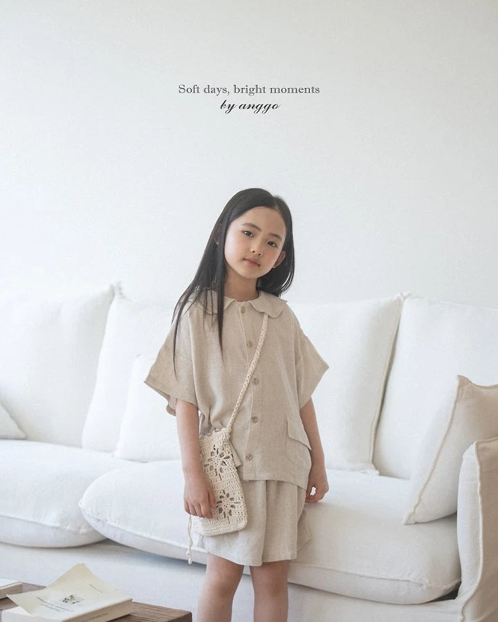 Vanilla Bean Top Bottom Set [Brown/M(3-4yr)]