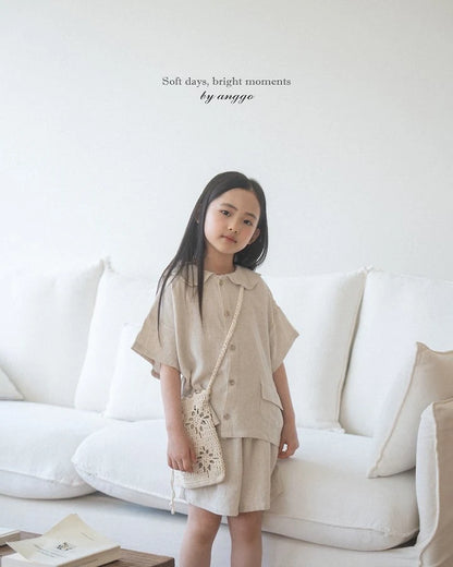 Vanilla Bean Top Bottom Set [Brown/M(3-4yr)]