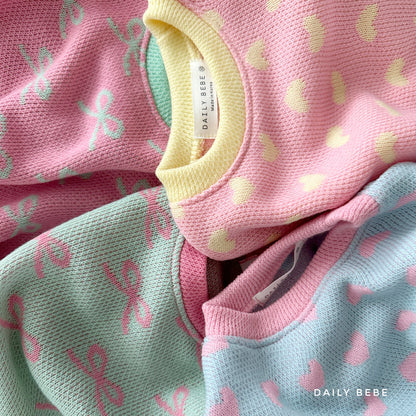 Spring Jacquard Top Bottom Set [Ribbon Mint/L(4-5yr)]