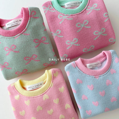 Spring Jacquard Top Bottom Set [Ribbon Mint/L(4-5yr)]