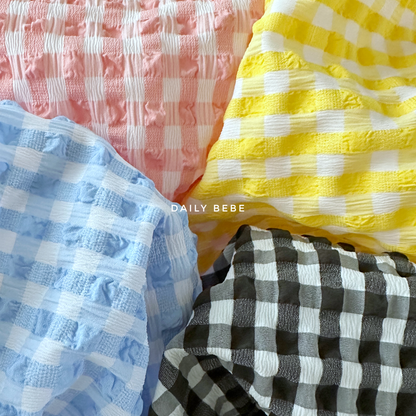 Check Cool Top Bottom Set [Yellow/XS(1-2yr)]