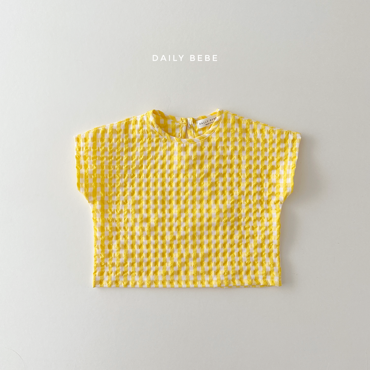 Check Cool Top Bottom Set [Yellow/XS(1-2yr)]