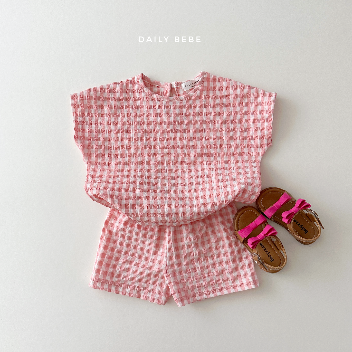 Check Cool Top Bottom Set [Yellow/XS(1-2yr)]