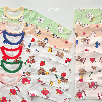 Friends Modal Home Wear Set [Heart/130/XL(6-7yr)]