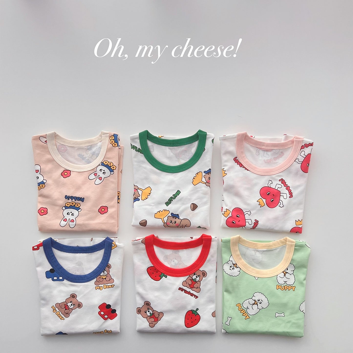 Friends Modal Home Wear Set [Heart/130/XL(6-7yr)]