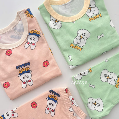 Friends Modal Home Wear Set [Heart/130/XL(6-7yr)]