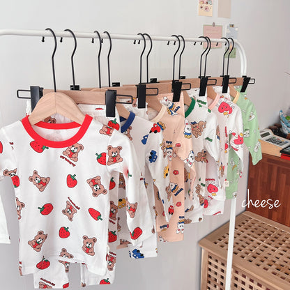 Friends Modal Home Wear Set [Heart/130/XL(6-7yr)]