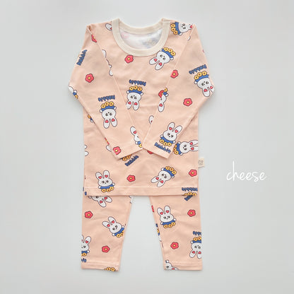 Friends Modal Home Wear Set [Heart/130/XL(6-7yr)]