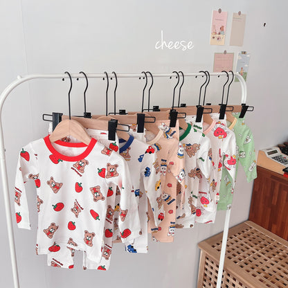 Friends Modal Home Wear Set [Heart/130/XL(6-7yr)]