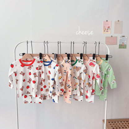 Friends Modal Home Wear Set [Heart/130/XL(6-7yr)]
