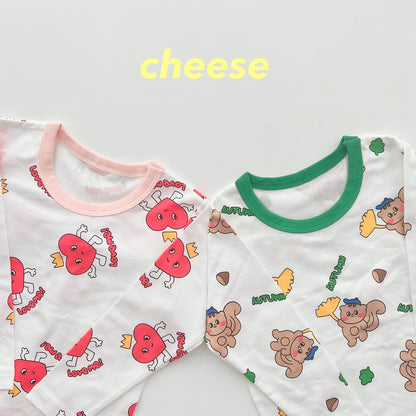Friends Modal Home Wear Set [Heart/130/XL(6-7yr)]