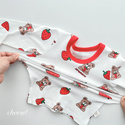 Friends Modal Home Wear Set [Heart/130/XL(6-7yr)]