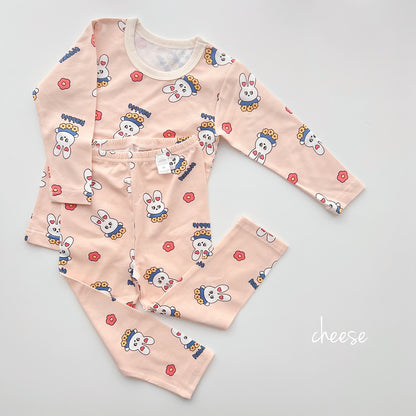 Friends Modal Home Wear Set [Heart/130/XL(6-7yr)]