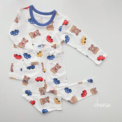 Friends Modal Home Wear Set [Heart/130/XL(6-7yr)]