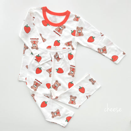 Friends Modal Home Wear Set [Heart/130/XL(6-7yr)]