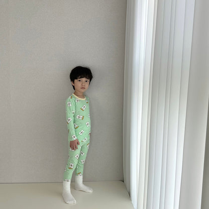 Friends Modal Home Wear Set [Heart/130/XL(6-7yr)]