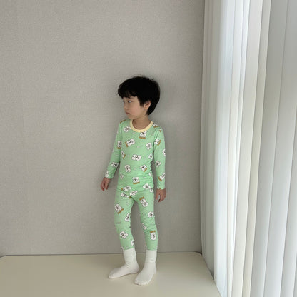 Friends Modal Home Wear Set [Heart/130/XL(6-7yr)]