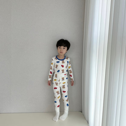 Friends Modal Home Wear Set [Heart/130/XL(6-7yr)]