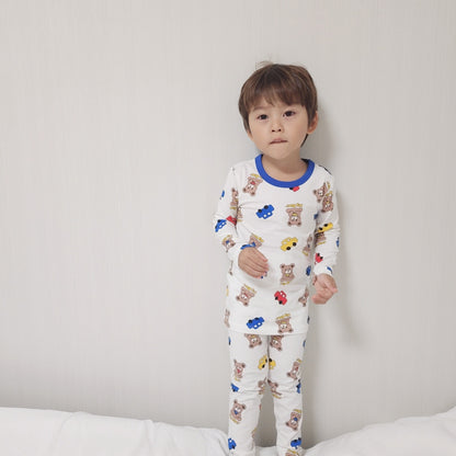 Friends Modal Home Wear Set [Heart/130/XL(6-7yr)]