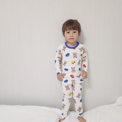 Friends Modal Home Wear Set [Heart/130/XL(6-7yr)]