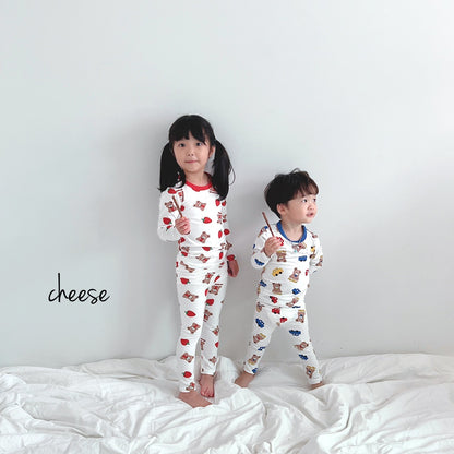 Friends Modal Home Wear Set [Heart/130/XL(6-7yr)]