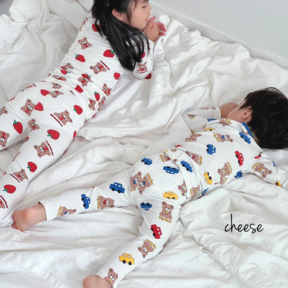 Friends Modal Home Wear Set [Heart/130/XL(6-7yr)]