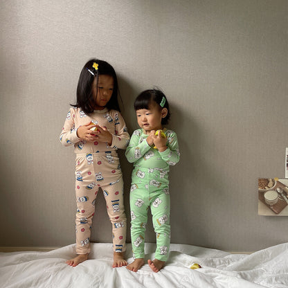 Friends Modal Home Wear Set [Heart/130/XL(6-7yr)]