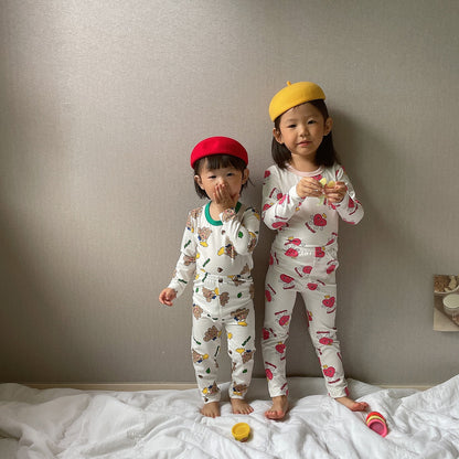 Friends Modal Home Wear Set [Heart/130/XL(6-7yr)]