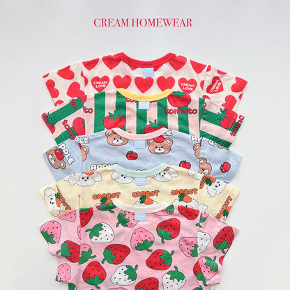 Summer Loose Fit Cotton Home Wear Set