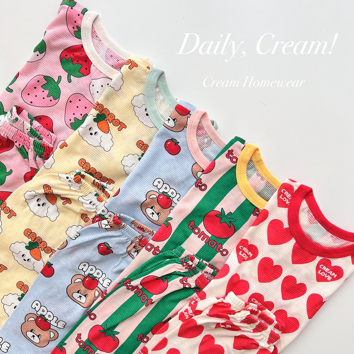 Summer Loose Fit Cotton Home Wear Set