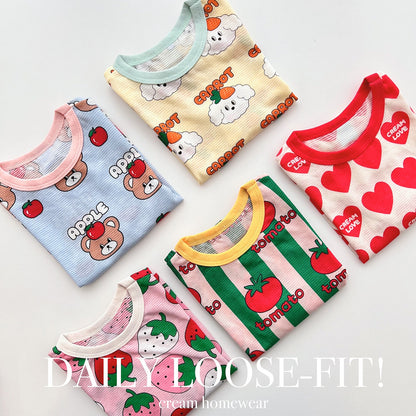 Summer Loose Fit Cotton Home Wear Set