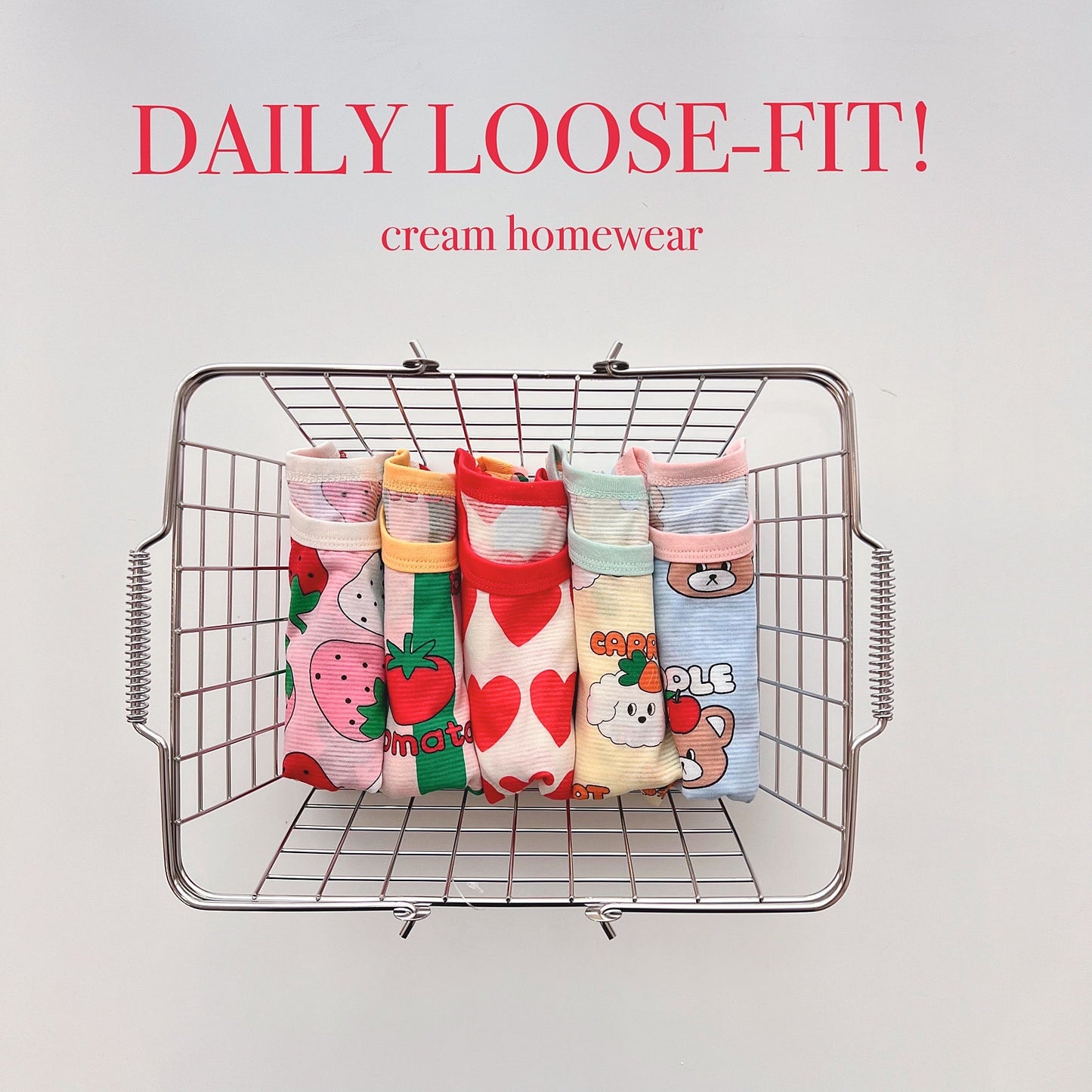 Summer Loose Fit Cotton Home Wear Set