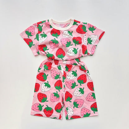 Summer Loose Fit Cotton Home Wear Set