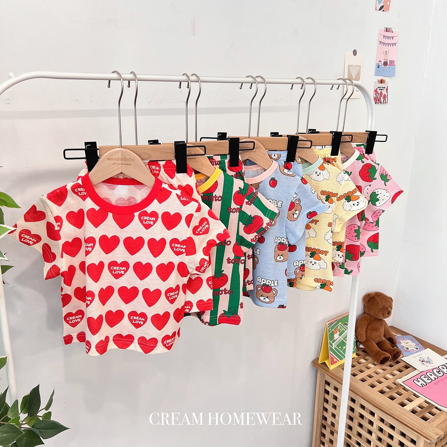 Summer Loose Fit Cotton Home Wear Set