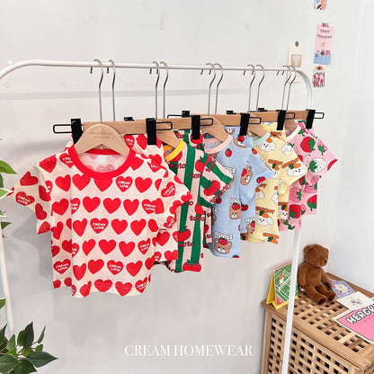 Summer Loose Fit Cotton Home Wear Set