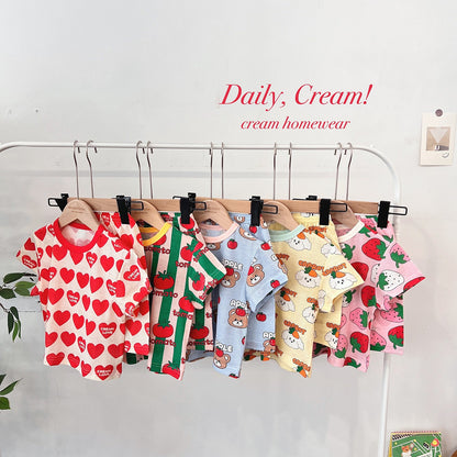Summer Loose Fit Cotton Home Wear Set
