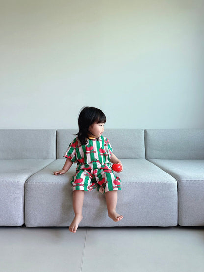 Summer Loose Fit Cotton Home Wear Set