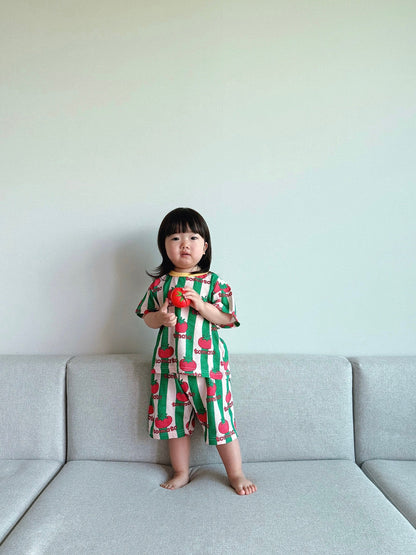 Summer Loose Fit Cotton Home Wear Set