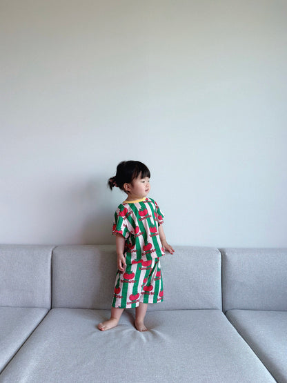 Summer Loose Fit Cotton Home Wear Set