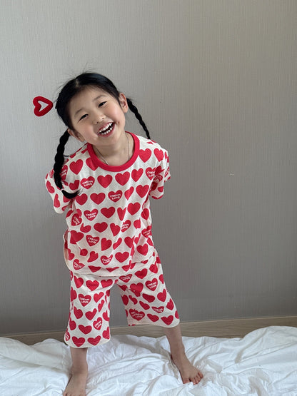 Summer Loose Fit Cotton Home Wear Set