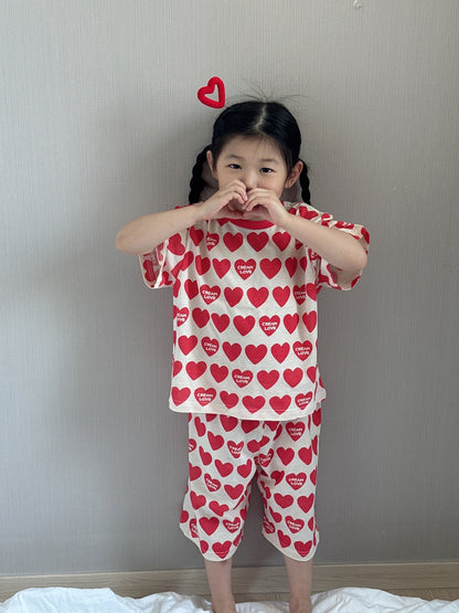 Summer Loose Fit Cotton Home Wear Set