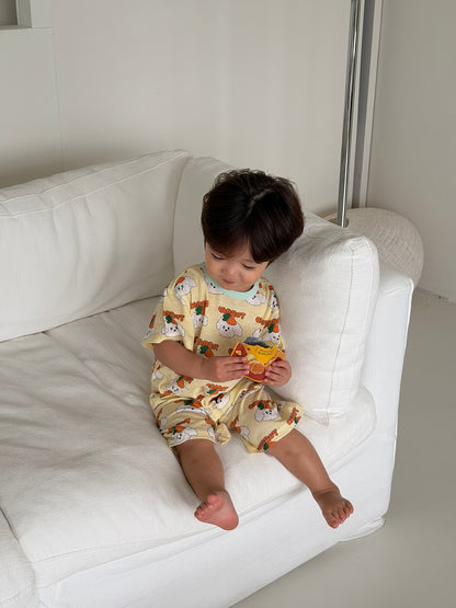 Summer Loose Fit Cotton Home Wear Set