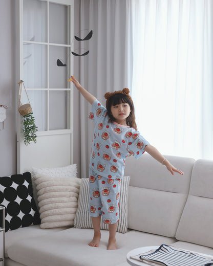 Summer Loose Fit Cotton Home Wear Set