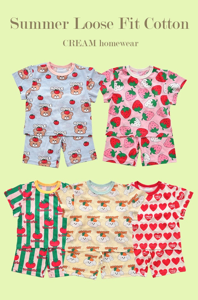 Summer Loose Fit Cotton Home Wear Set