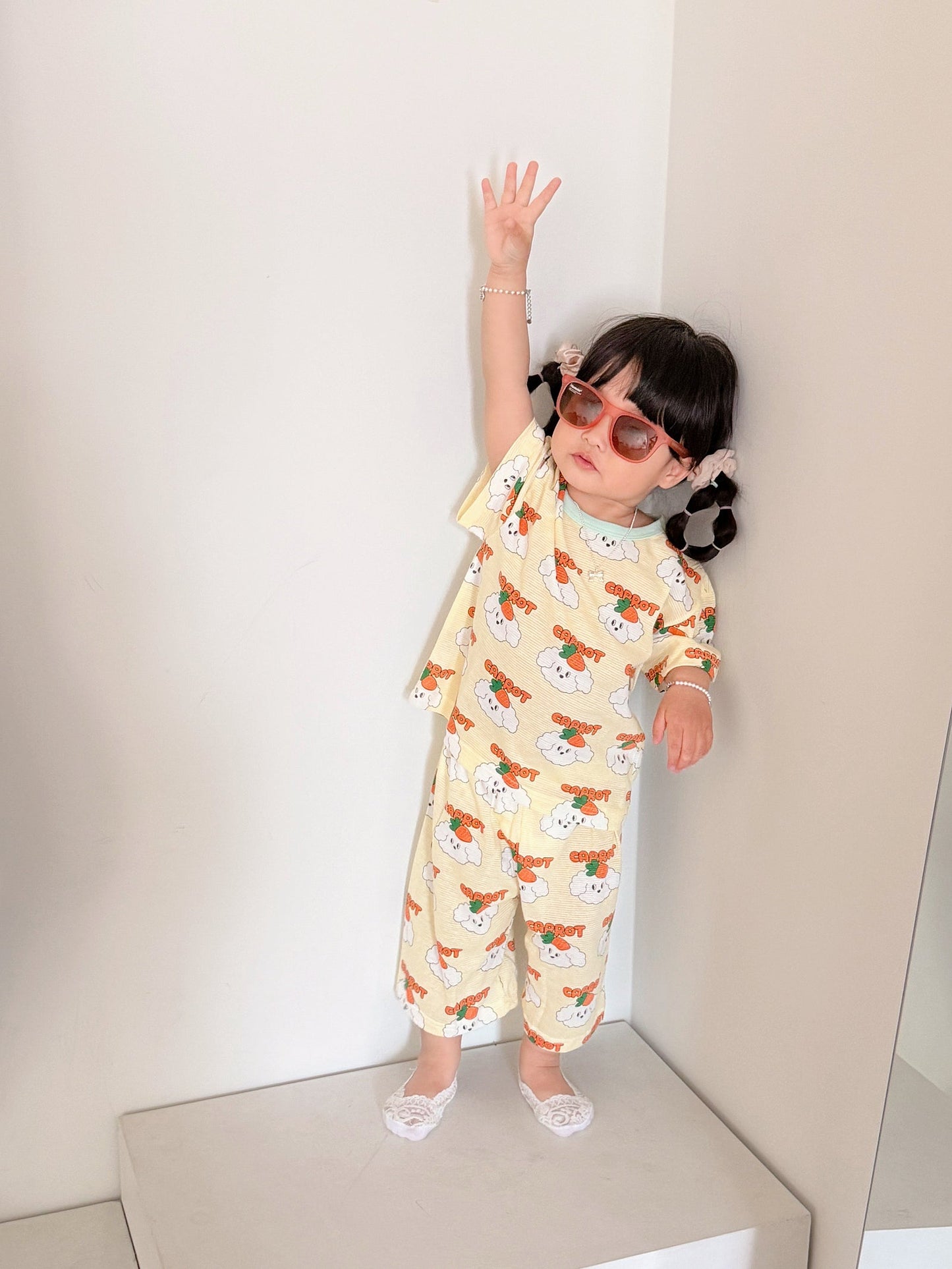 Summer Loose Fit Cotton Home Wear Set