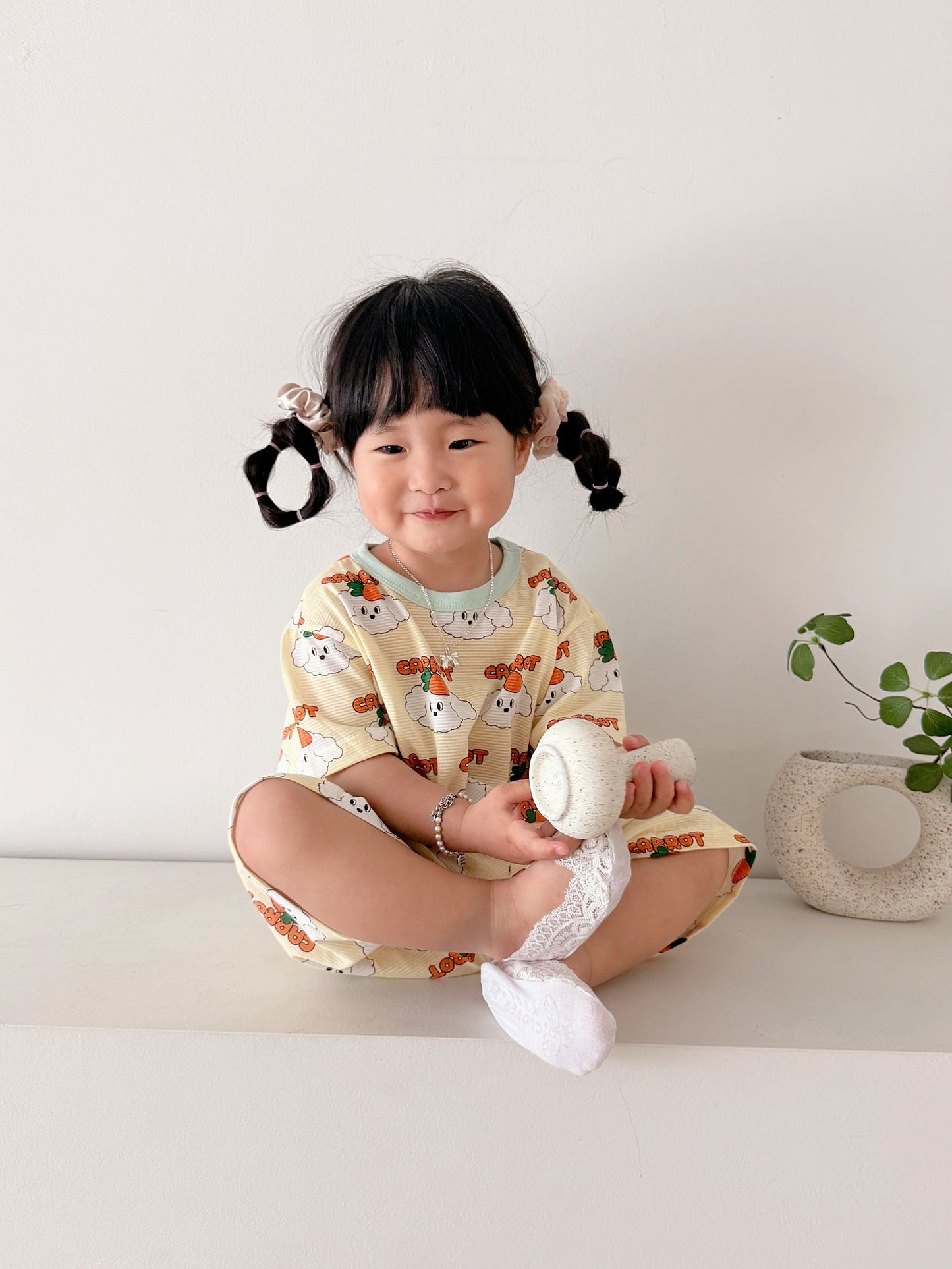 Summer Loose Fit Cotton Home Wear Set